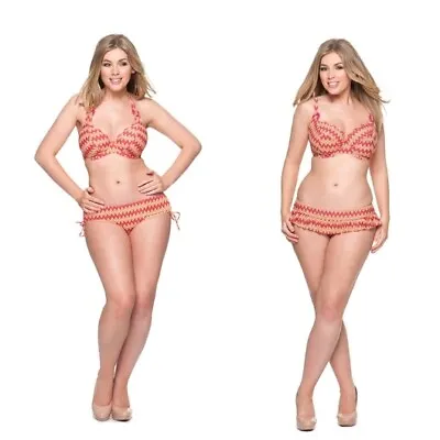 Curvy Kate Shockwave Halterneck Bikini Top Padded Top Skirted Brief Or Short • £4.95