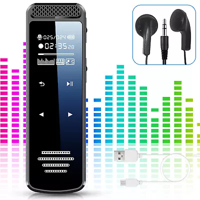 Pocket Dictaphone Digital Voice Recorder Noise Reduction Audio MP3 Music Player • $21.98