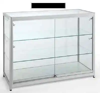£669 • Buy  Glass Showcase Cabinet Counter Lights Display Retail Shop Fitting + Lock