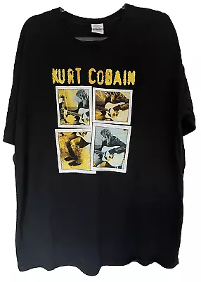 Vintage Nirvana Kurt Cobain Shirt XL Grunge Rock Band Tour Polaroid Sub Pop • $48.36