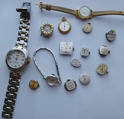 Vintage Watch Lot Seiko Zodiac Eterna Hilton And More Parts Or Repair • $96