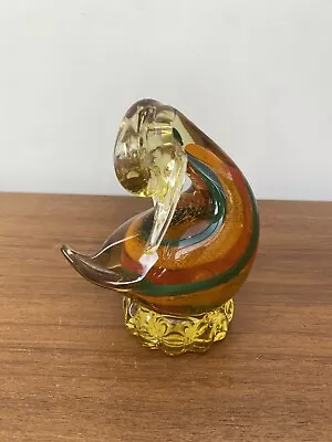 Vintage Mid Century Murano Glass Swan Duck Figure • £20