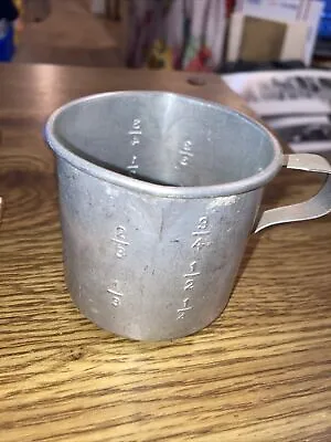 Vintage  1/2 Pint Metal Measuring Cup  8 Oz Unbranded Rustic Farmhouse Fresh • $5.99