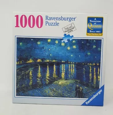 Ravensburger Van Gogh Starry Night Over The Rhone 1000 Piece Art Jigsaw Puzzle • $12.95