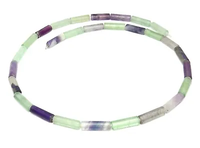 Rainbow Fluorite Roll/Tube Approx. 13x4 MM Pearl Strand • £10.33