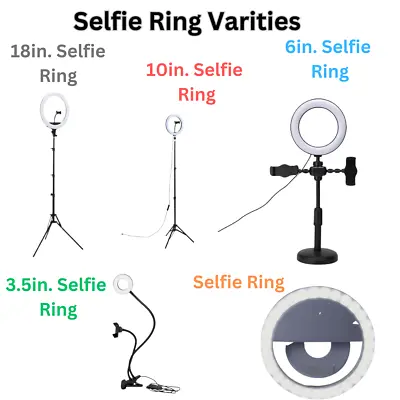 LED Selfie Ring Light With Stand And Phone Holder Live Stream Makeup Varieties • $18.81