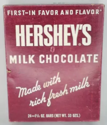 Hershey's Milk Chocolate 24 Bars Box Only Hershey PA Candy Advertisement • $27.99