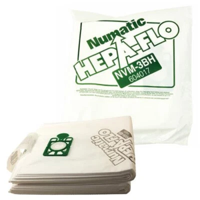£19.90 • Buy 10 PACK 0F Numatic NVM3 NVM 3BH NVM3BH 604017 HEPA FLO High Quality Bags ECO-FLO
