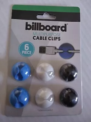 Billboard Multipurpose Cable Clips - Pack Of Six (BRAND NEW) • $6.99