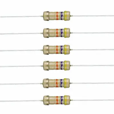 10 Pack~100PACK  4.7k Ohm  Ω  5% Tolerance 1/4W 0.25 Watt Carbon Film Resistor • $2.79