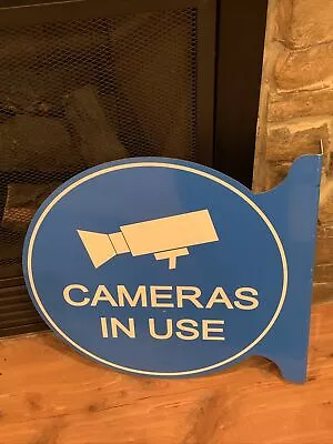 18” Metal Security Cameras In Use Double Sided Flange Sign • $25