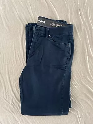 Sonoma 32x32 Mens Navy Everyday All-Day Pants Pre-Owned • $13