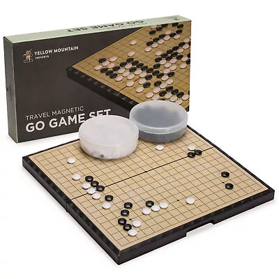 Large Magnetic 19x19 Go Game Set Board (14.6-Inch) With Single Convex Stones • $30.49