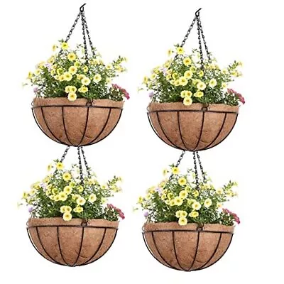 Outdoor Metal Hanging Planters Basket (pack 8 Inch) Hanging Baskets 8 Inch 4 • $41.35