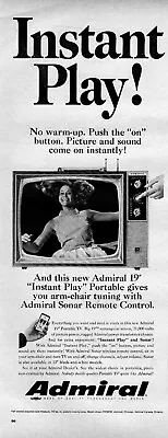 1966 Admiral Television Vintage Print Ad Instant Play Remote Control • $11.24