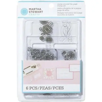 Martha Stewart Stamp Around The Page Calligraphy And Doily Allover Stamp Set • $15.99