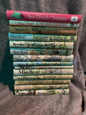 $30 • Buy Lot Of 14-Miss Read Thrush Green Series Novels Hard Cover Books Vintage