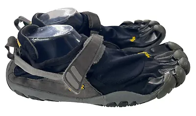 Vibram Men's FiveFingers TrekSport Black/Gray Bareftoo Running Shoes Size 11M • $31.16