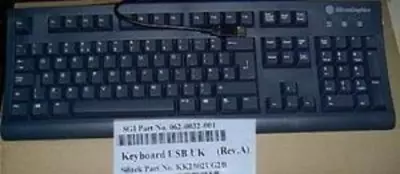 SGI English UK United Kingdom USB PC MAC Computer Keyboard Black Silcon Graphics • $29.99