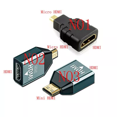 Mini Micro Hdmi Male To Hdmi Female Converter HD Adapter Audio Video Cable Plug • $2.96