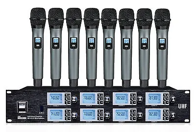 8 Channels UHF Wireless Cordless Microphone Mic System PR-U8800SB • $549