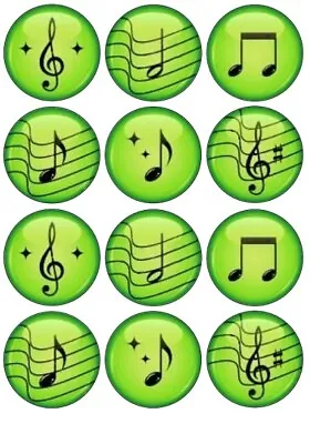 £1.99 • Buy 24 Musical Notes Cup Fairy Cake Toppers Edible Party Decorations