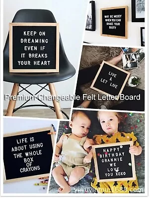 £8.99 • Buy Premium Changeable Retro Felt Letter Message Board 580pcs Letters Character10 F7