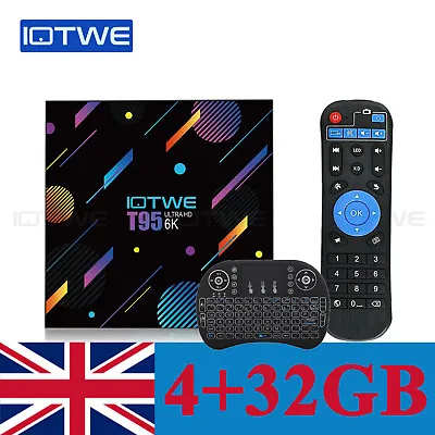 6K TV BOX 5G Dual WIFI 4+32GB Quad Core Android 11.1 Smart Media Player 2023 UK • £13.99