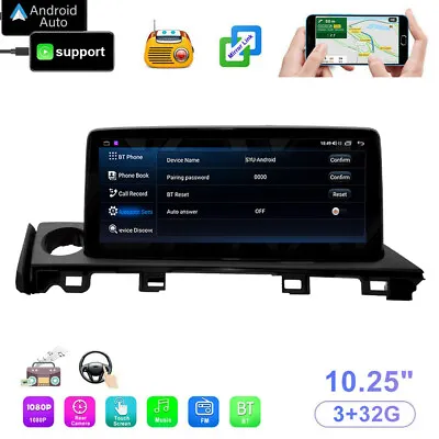 3+32G Car Stereo Radio Player GPS Android FM Touch Screen For Mazda 6 2016-2018 • $499.99