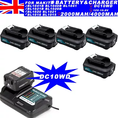 Makita Battery 10.8V 12V BL1041B BL1021B BL1040B BL1020 2.0Ah CXT Li-Ion Charger • £6.90