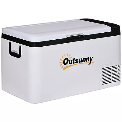 Outsunny 12V Portable Car Refrigerator W/ Inner LED Light Indoor Outdoor 25L • £159.99