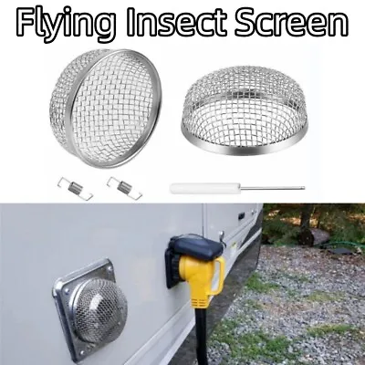 2 Pack Furnace Vent Screen Flying Insect Bug Cover Camper Heater Exhaust For RV. • $10.99