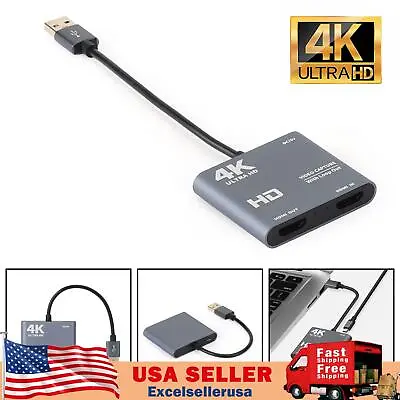 4K 1080P HD To USB 3.0 Video Audio Loop Out HD 1080p60 Capture Card Adapter UE • $24.89