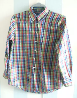 £8.99 • Buy (RV) Womens Next Red Yellow Blue Check Shirt 10 (SKin Girl Mod)