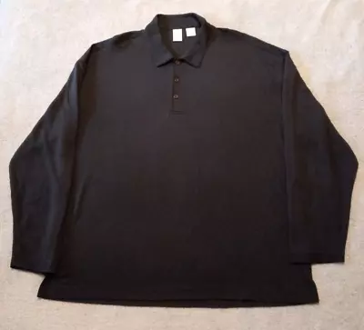 Bumka Bibas Men's Black LS Casual Wear Golf Polo Shirt Size XL - NICE • $3.99