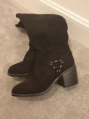 £29 • Buy BNWT Red Herring Black Knee Height Boots Size 7