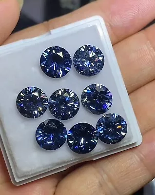 5pc Natural Diamond 4mm CERTIFIED Round Cut Blue Color D Grade VVS1 +1 Free Gift • $23.40