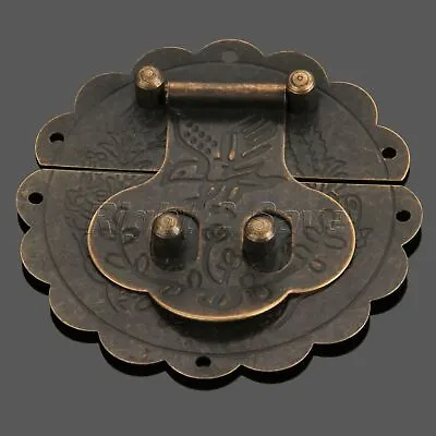 1pc Antique Vintage Decorative Latch Catch Jewelry Box Hasp Round Chest Lock • $8.09