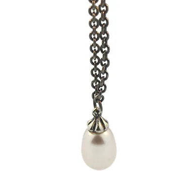Authentic Trollbeads 54090 Necklace Silver Fantasy/Freshwater Pearl 35.4 Inch:0 • $84