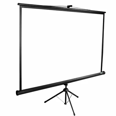 1:1 Portable Tripod Projector Screen HD Movie Screen Size: 47'' X 47'' • $39.18