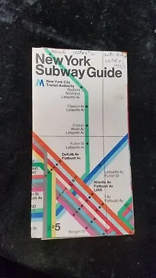 Vintage 1972 (2) New York Subway Guide NYC MTA Massimo Vignelli TransitAuthority • $59.99