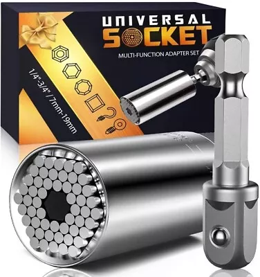 Universal SOCKET Wrench Tool 1/4-3/4  7mm-19mm Magic Grip Alligator Adapter Set • $9.89