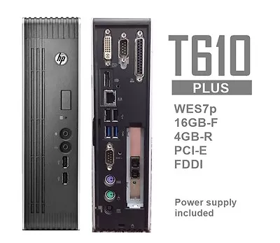 HP T610 PLUS WES7p Thin Client 16GB-F 4GB-R PCI-e Fiber B8D15AA#ABA - CNC • $69