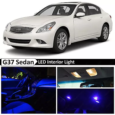 13x Full Blue Interior LED Lights Bulbs Fits 2007-2014 Infinit G35 G37 Sedan • $13.89