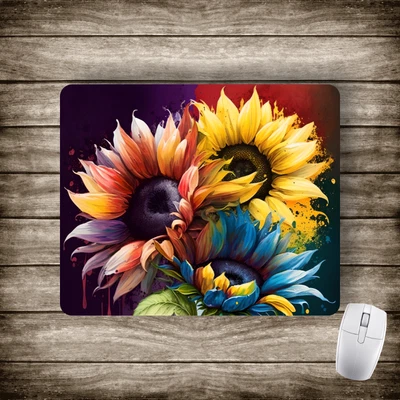 $9.50 • Buy Non-Slip Computer Mouse Pad -Rainbow Sunflower.AU Seller