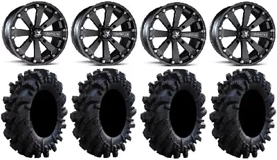 MSA Black Kore 14  ATV Wheels 26.5  Intimidator Tires Arctic Cat TBX TRV MudPro • $1301.24
