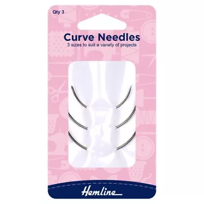 Hemline Curve Curved Needles - Set Of 3 - Mattress / Pillow / Seat • £2.99