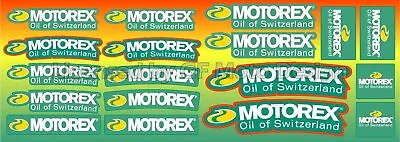 Suzuki Honda Motorex Oil Sponsor KTM EXC Decals Set Sheet 18 Stickers /176 • $14.52