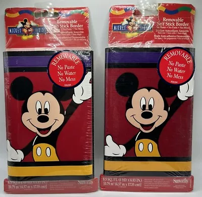 2 Mickey Mouse Kids Removable Self Stick Wall Paper Border Disney 10 Yards • $15