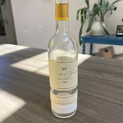 Empty Chateau D’Yquem Sauternes Bottle 1989 • £48.26